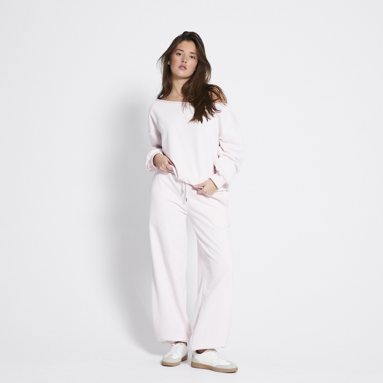 Off-shoulder sweatshirt "Esme" Light Pink